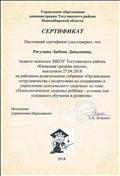 2018. Сертификат управления образования администрации Тогучинского района НСО педагогу-психологу за выступление на районном родительском собрании "Организация сотрудничества с родителями по сохранению и укреплению психического здоровья" по теме: "Психологическое здоровье ребенка-условие для успешного обучения и развития" 2018. Сертификат управления образования администрации Тогучинского района НСО педагогу-психологу за выступление на районном родительском собрании "Организация сотрудничества с родителями по сохранению и укреплению психического здоровья" по теме: "Психологическое здоровье ребенка-условие для успешного обучения и развития"